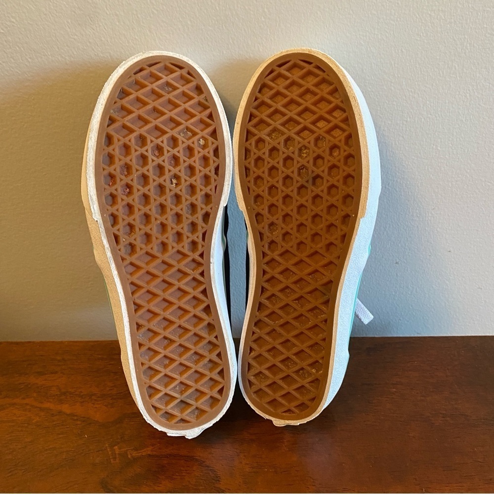 EUC Vans Blue and White Canvas Sneakers Size 2.5 - Picture 5 of 5